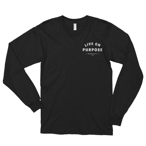 Long sleeve Live on Purpose t-shirt (unisex)